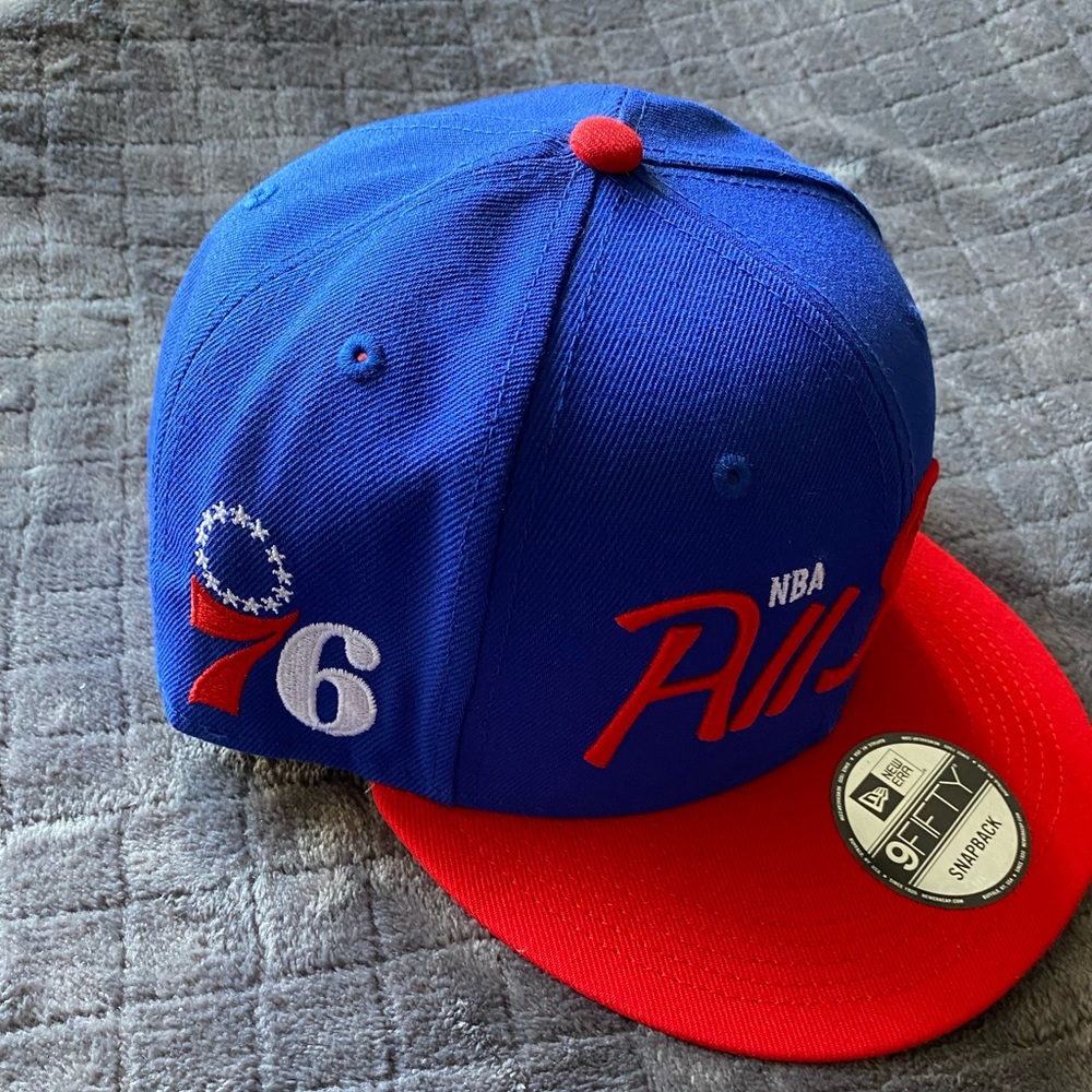 Mens New With Tags Philadelphia 76ers ALL STAR One Size Fits Most Adjustable Hat